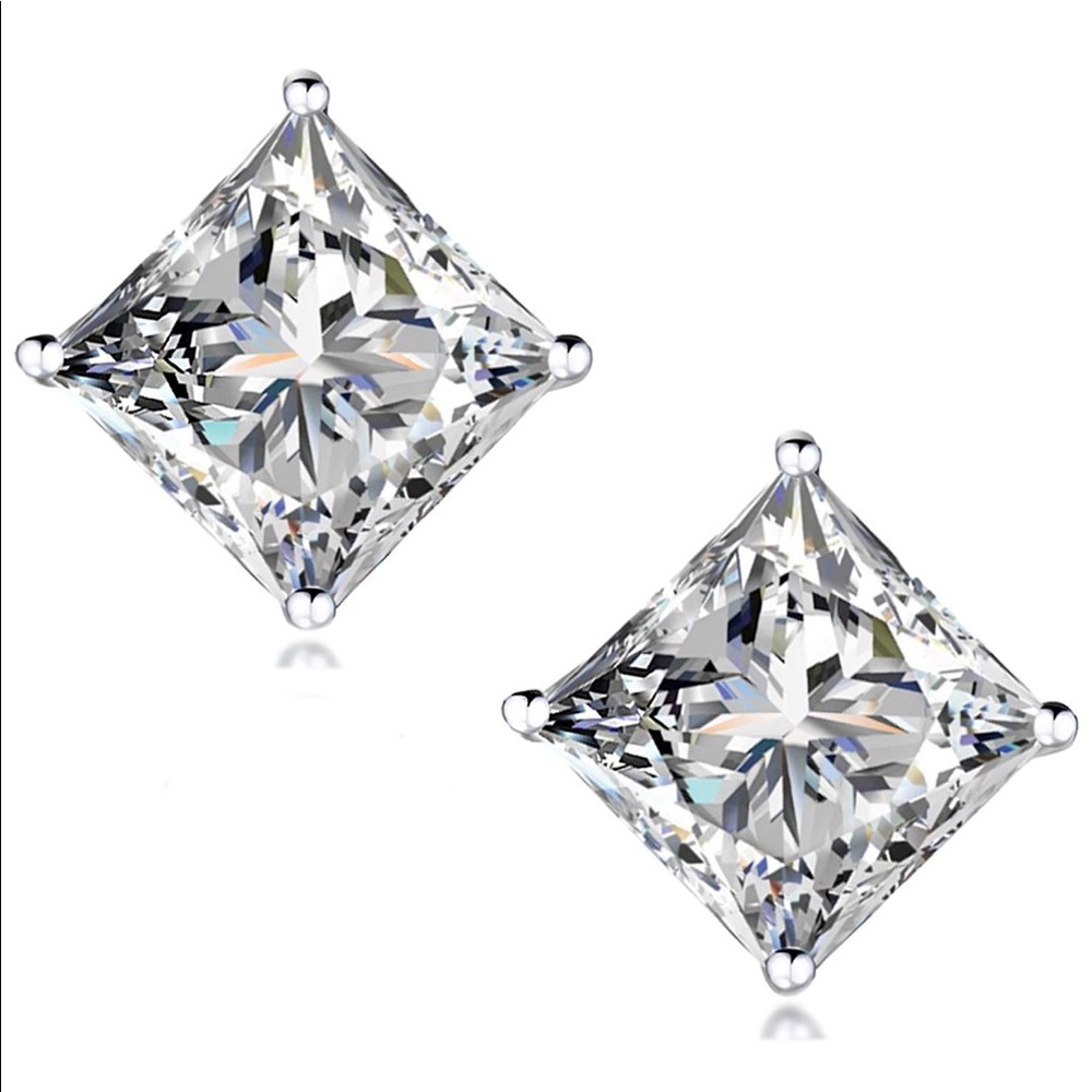 18k gold plated diamond earings